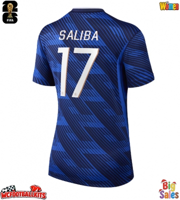 France William Saliba #17 Replica Home Stadium Shirt for Women World Cup 2026 Short Sleeve